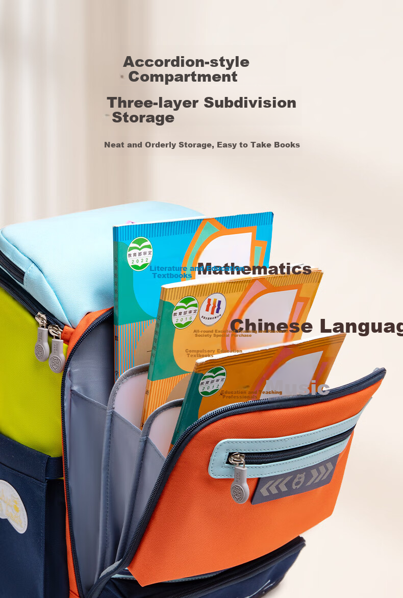 Jihuxiong Backpack for Primary School Students, Boys And Girls in Grades 1-3, Large Capacity, Lightweight, Spine-Protecting Children's Double Shoulder Bag 8