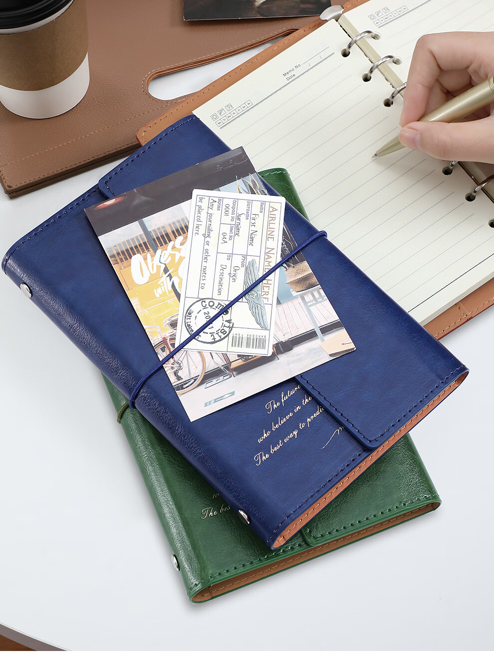 Jiaran Heng Vintage Leather Cover Premium Business Notebook A6 Refillable Notebook Simple High-Quality Customizable Logo Travel Journal Red 1