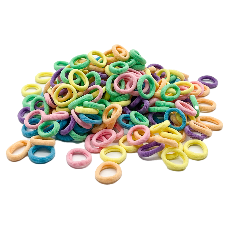 Jiaoxuefei Dopamine Seamless Children's Hair Ties, 200 Pieces, Baby Hair Bands, Small Rubber Bands, Hair Elastics