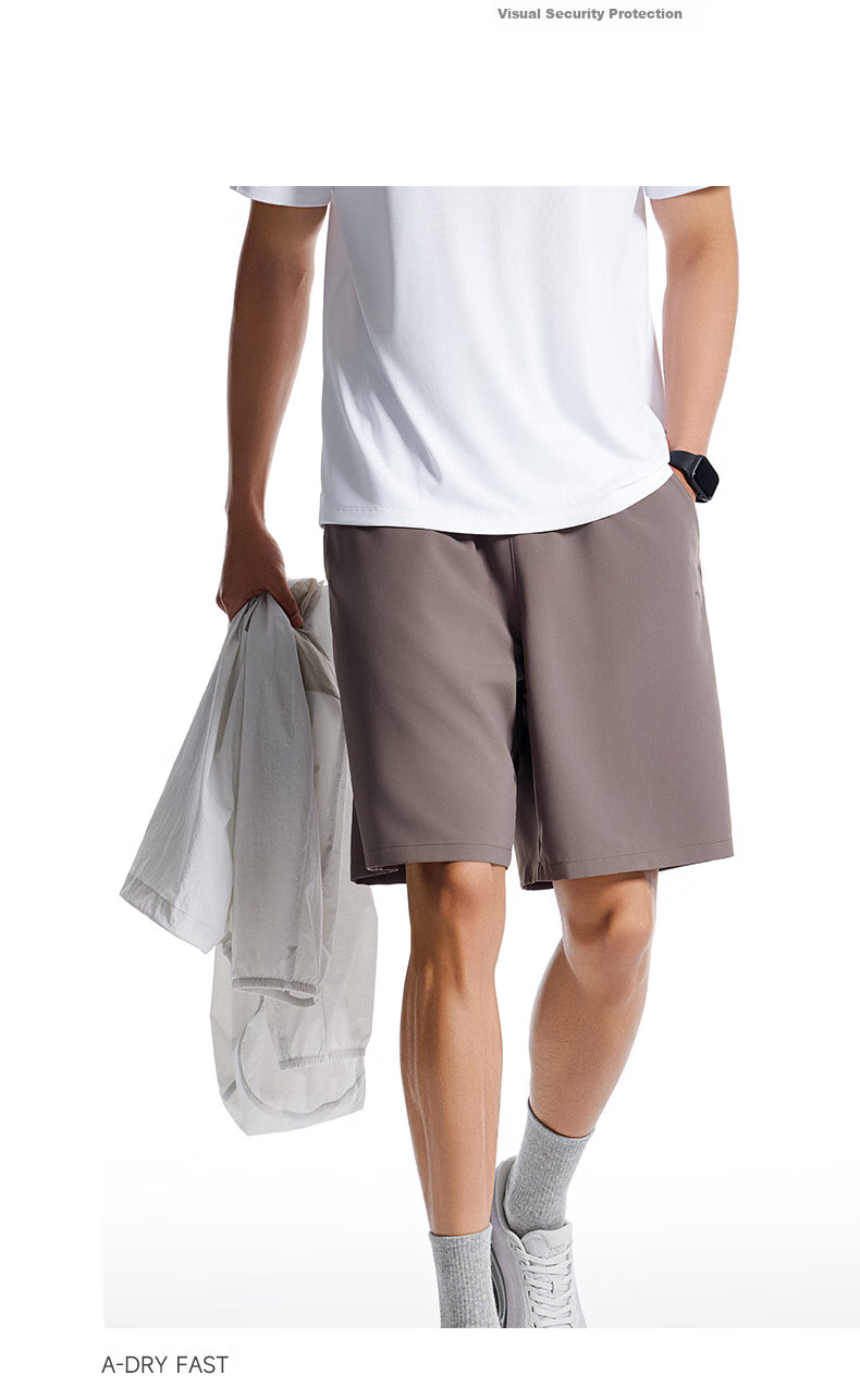 Anta Quick-Dry Woven Hiking Sports Shorts for Men Summer Moisture-Wicking Breathable Running Mountaineering Lightweight Five-Point Pants 10
