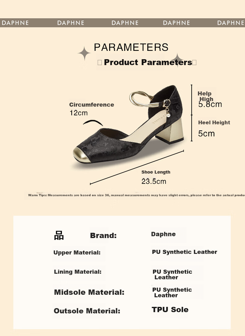DAPHNE Hollow-Out Ankle Strap Sandals for Women, Chinese Style with Skirt, Elegant Versatile Women's Shoes, Beige, Size 38 2