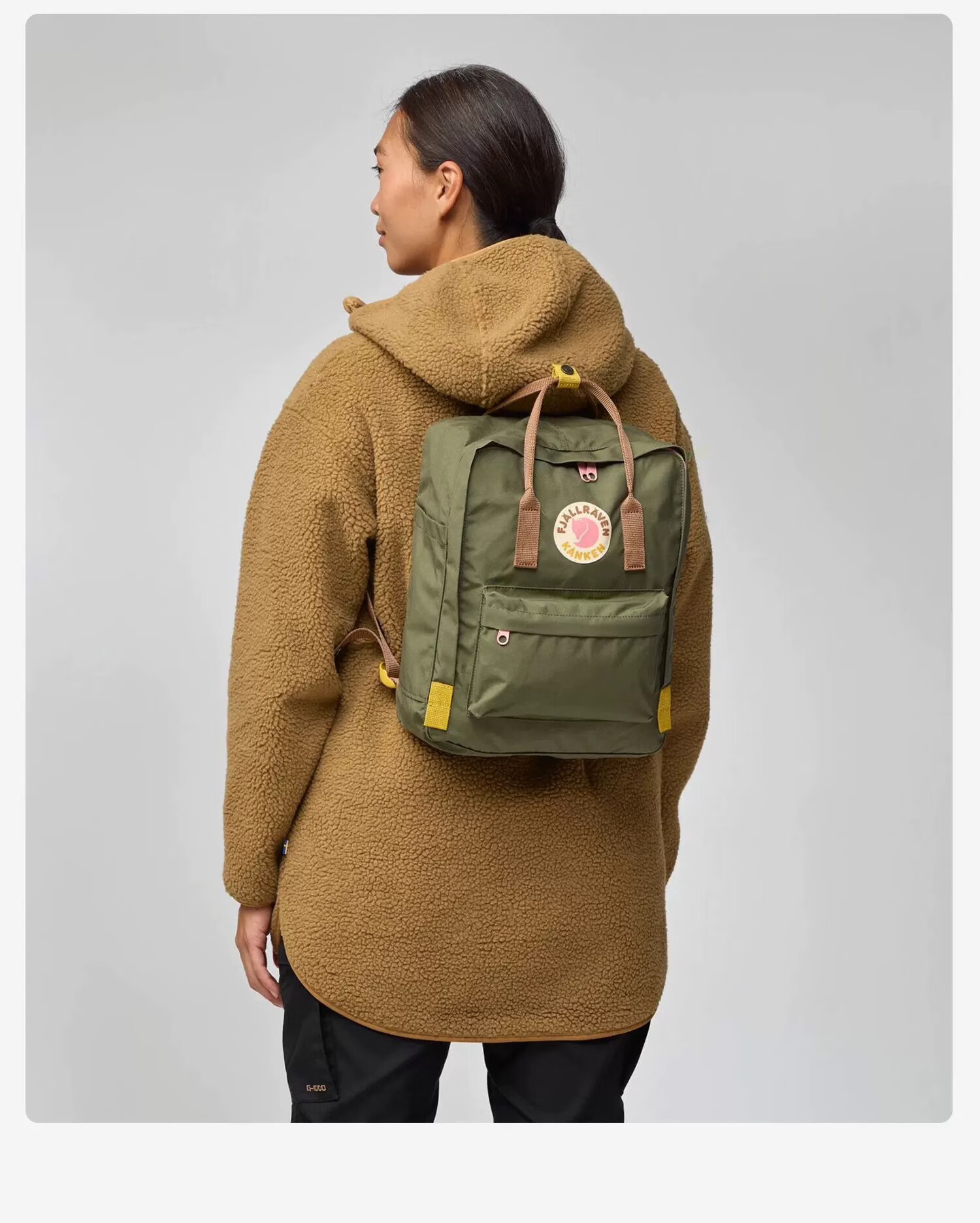 FJALLRAVEN Kanken Backpack Women Large Capacity Men Sports Bag 23200334-620-228 Green/Khaki 16