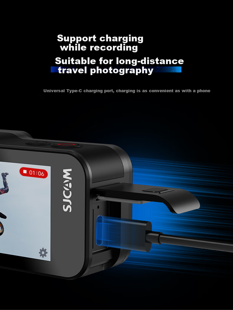 SJCAM Suying SJ20 Long-Lasting Version Night Shooting Dual Lens Anti-Shake Waterproof Action Camera Motorcycle Helmet Riding Recorder Outdoor Live Streaming Pre-Recording Vlog Fishing Camera 64 14
