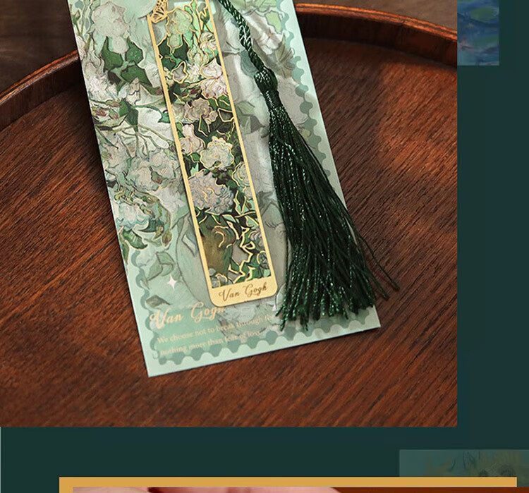 TaTanice Metal Bookmark, Graduation Season Gift, Chinese Style Creative Floral Notepad, High-Quality Hollow Bookmark, Birthday Gift, Back-To Graduation - Water-Rich Prosperity 11