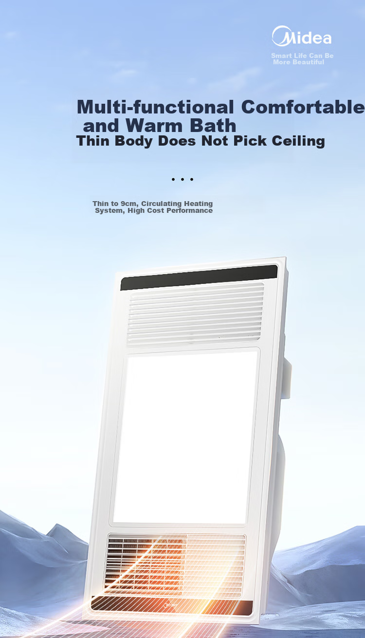 Midea Wind And Heat Bathroom Heater Iron Man Series Warm Air Lighting Exhaust Integrated Ventilation Fan G2 4