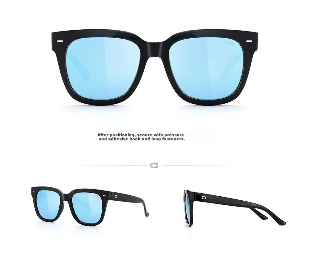 CAXMAN GM Sunglasses for Men And Women, Trendy Black Frame Retro Polarized Driving Glasses, Square Frame UV Protection Sunglasses for Me 11