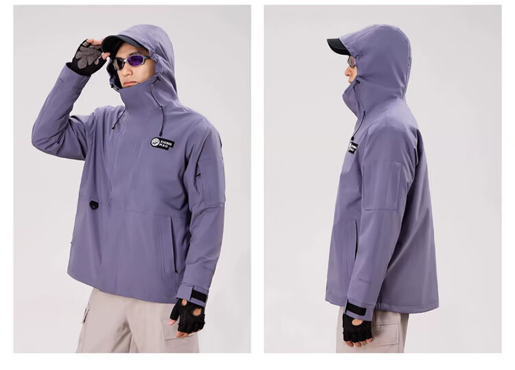 CAMEL Outdoor Waterproof, Windproof And Breathable Jacket for Men And Women, Three-In Fleece-Lined Warm Mountaineering Coat 50