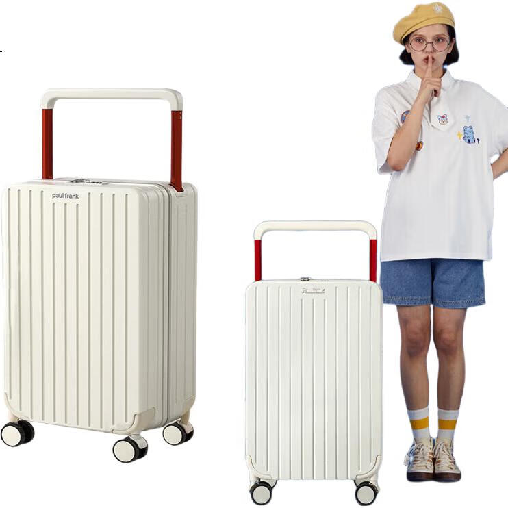 Чемодан Paul Frank, 24 дюйма, ABS+PC, с кодовым замком, 4 колеса, цвет "Off-white"