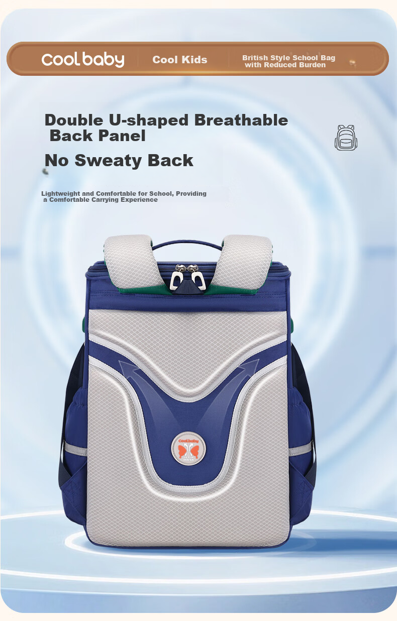 COOLBABY Schoolbag for Primary School Students, Children's Spine-Protecting And Load-Reducing Backpack for Boys And Girls in Grades 1-4 Large Capacity Stylish Double Shoulder Bag 6