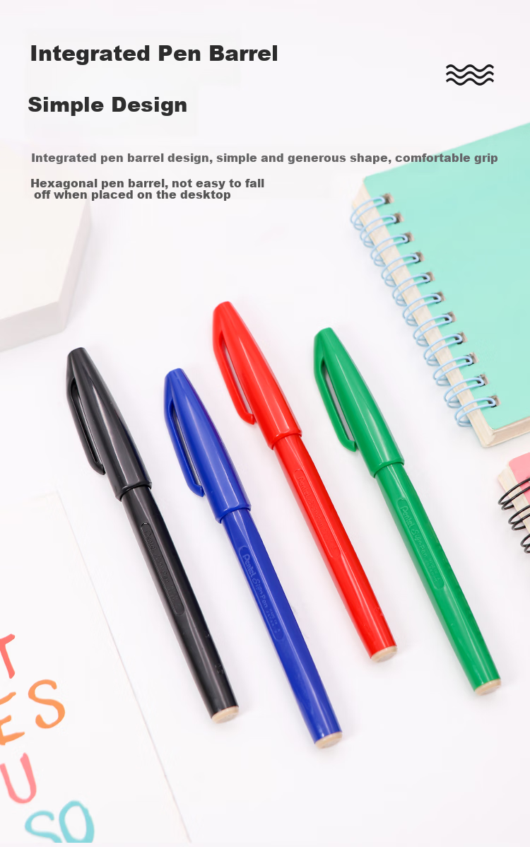 Pentel S520 Green Fine Line Markers, Sketching Pens for Drawing Comics And Hand-Drawn Art, Design And Composition Tools, Stylish Note-Taking Pens, Set of 6 6