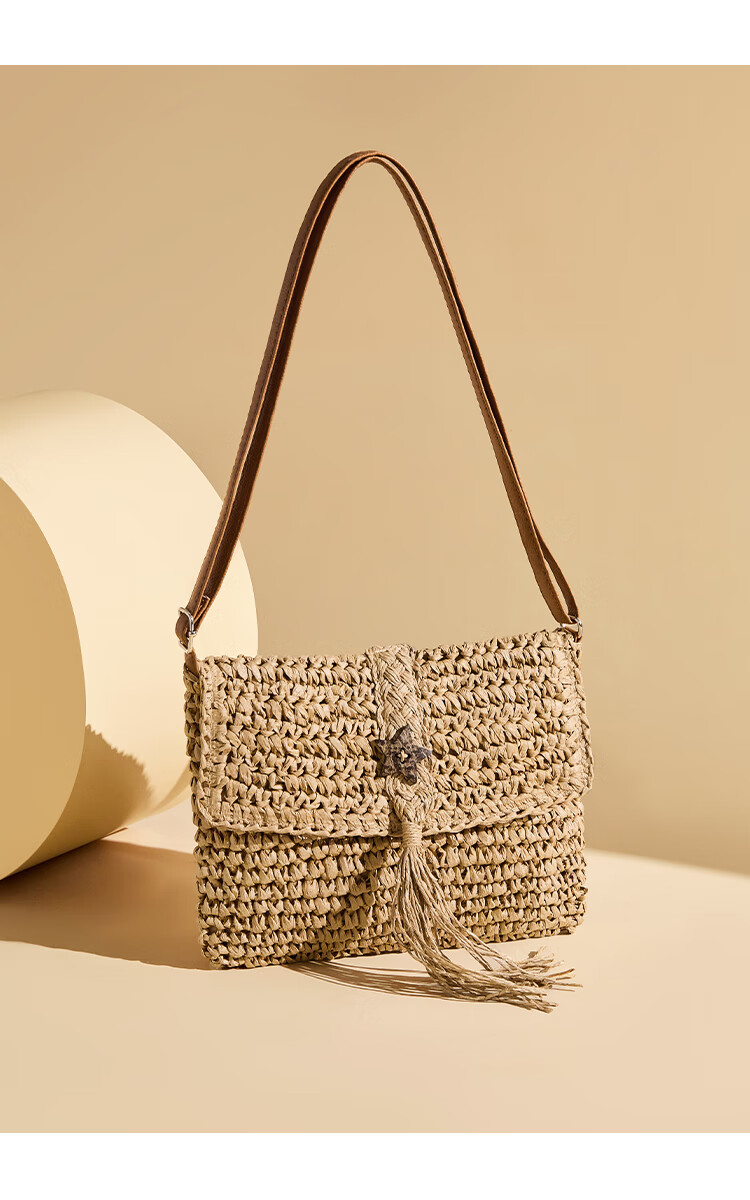 RED DRAGONFLY 2026 New Women's Handbag, Woven Grass Crossbody Shoulder Bag, Tote Bag, Birthday Gift for Girlfriend Or Mother 5