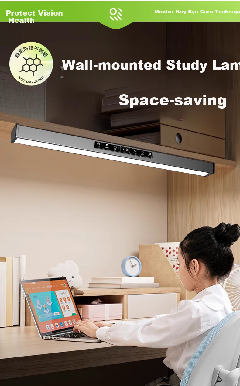 Heart Lock Full Spectrum Wall-Mounted Eye Protection Desk Lamp with Magnetic Ceiling Mount, Cool Light for Student Dormitory And Children's Study Desk 1