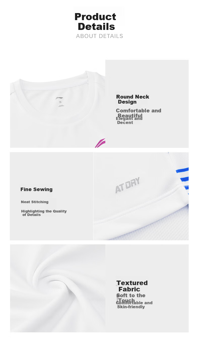 Li-Ning Badminton Jersey for Men And Women, Club Series Competition Top, Breathable Sweat-Absorbing Professional Sportswear 6