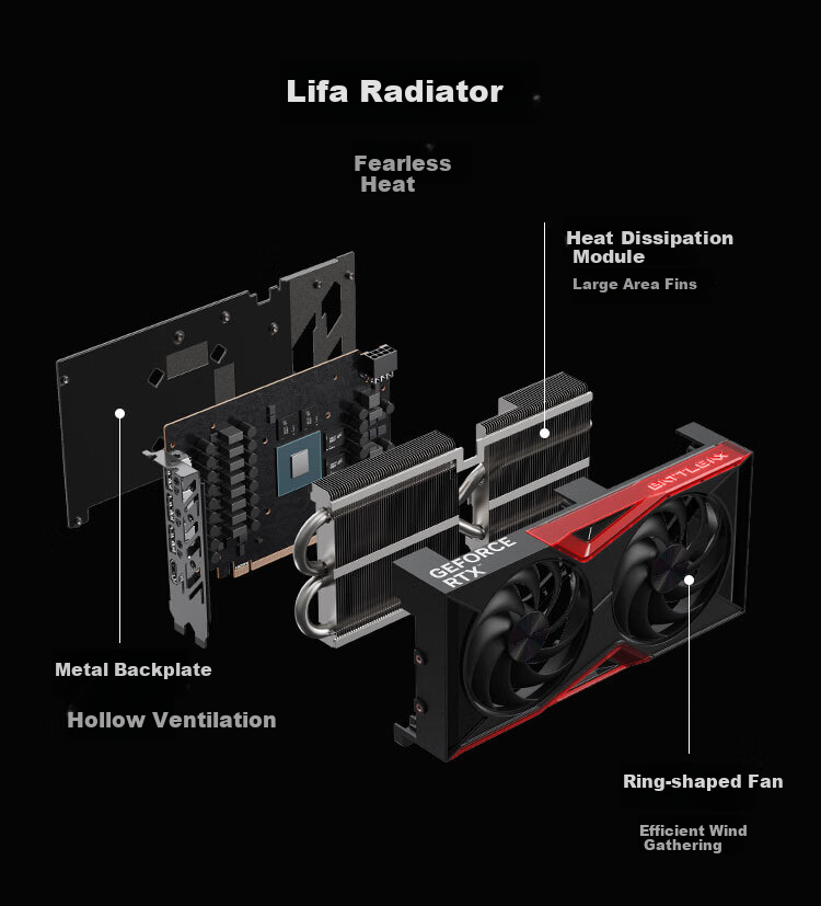Colorful Battle Axe GeForce RTX 5050 DUO 8GB DLSS 4 Gaming Graphics Card for E-Sports, Ray Tracing, And Game Desig 9