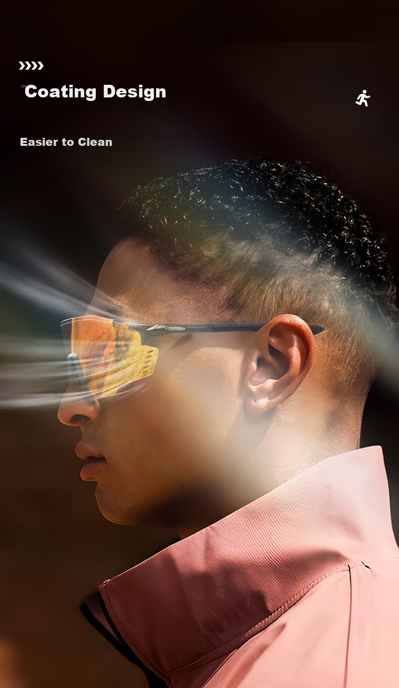 CAPONI Color-Changing Cycling Glasses for Men And Women, Outdoor Sports Running Sunglasses, Day And Night Dual-Use Hiking Sunglasses, UV Protectio 5