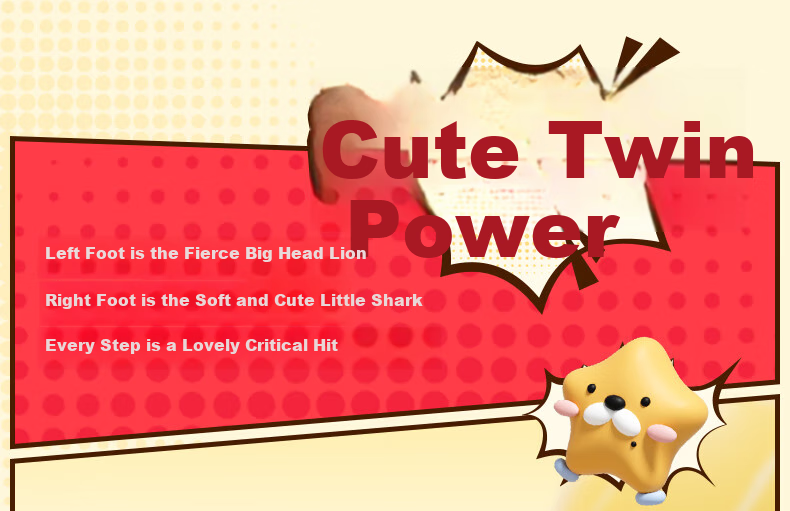 Chikoku Lion Shark Cute Cartoon Slippers, Women's Summer Home Use, Thick-Soled Comfortable Soft-Bottomed, Couples' Home Sandals for Me 6