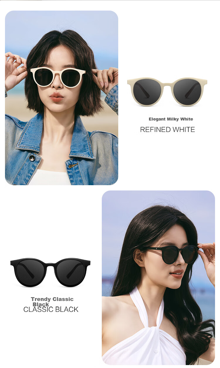 LOHO 2026 New Polarized Sunglasses for Women, Round Frame Driving Sunglasses, UV Protection Eyewear, Trendy Face-Slimming Hiking Glasses 4