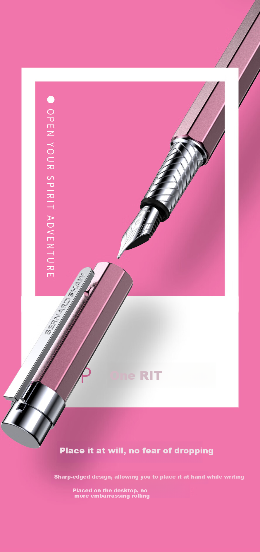 Bernard Shaw Mid-Autumn Festival And National Day Gift Fountain Pen High-End Luxury [Sprite] Spring Cherry Blossom Single Pen Gift Box Premium Business Office Signature Pen Gift 1