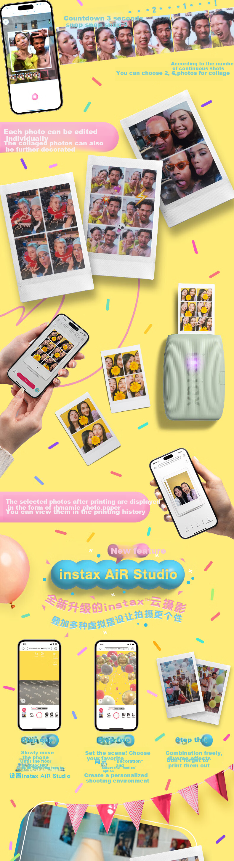 INSTAX Fuji INSTAX Mini Link3 Smartphone Photo Printer, Clay White, Standard Configuratio 7