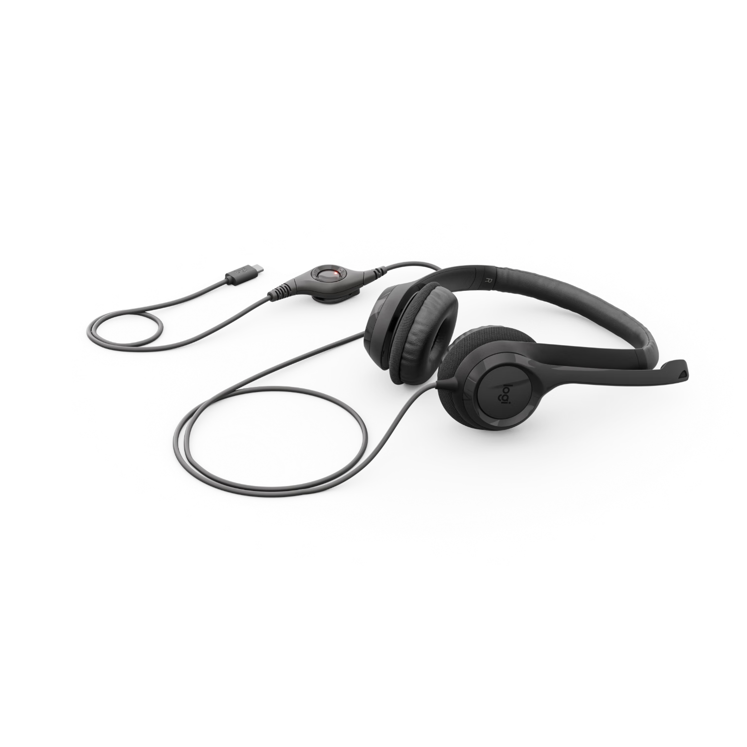 Logitech H390 Stereo USB-C (Type-C) Headset with Microphone for Computer And Laptop Office Use, Single Pack