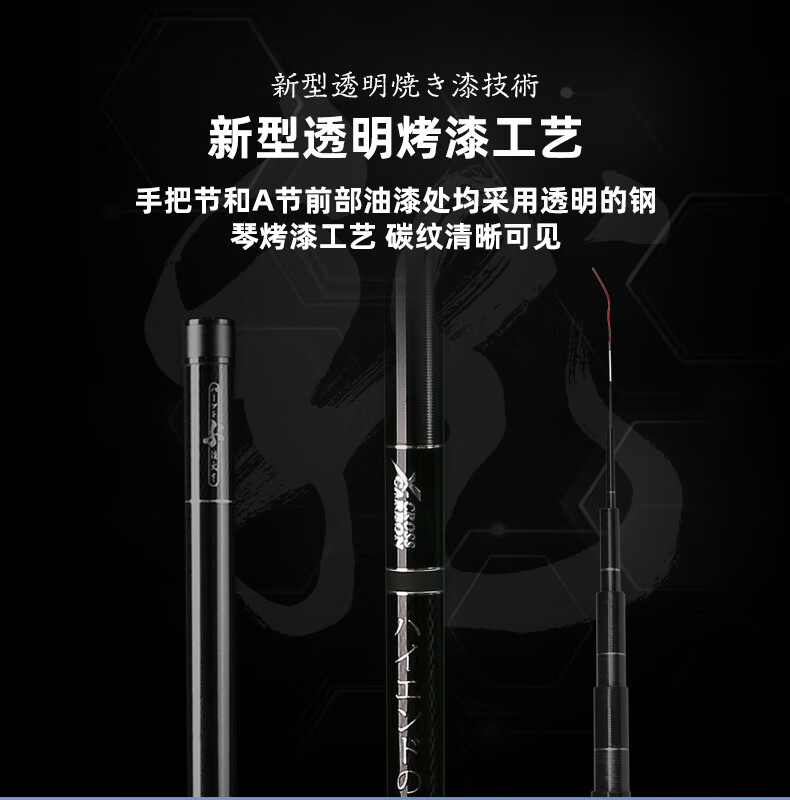 Obsequio Small Black Fishing Rod, Handheld Ultra-Light All-Purpose Rod, Crucian Carp Rod, Carbon Fiber Fishing Pole, 5h5.4 1