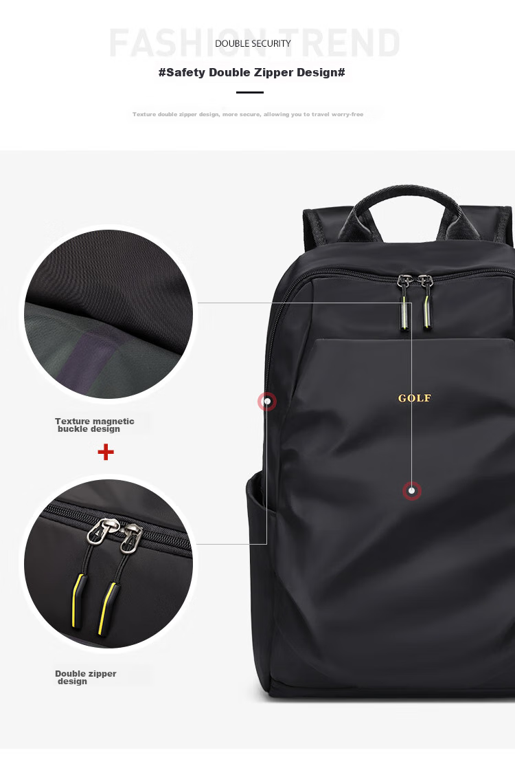 GOLF Backpack for Men, Water-Resistant Travel Backpack, 15.6-Inch Laptop Bag, Student Schoolbag, Commuter Business Trip Backpack 12