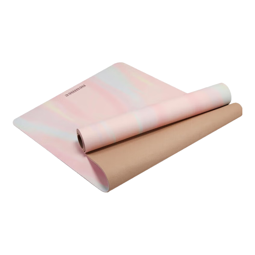 Neumee American Brand Professional Yoga Natural Rubber Mat, Non-Slip, Sweat-Absorbing, Dance Mat with Gold Bottom, Luxurious Anniversary Gift, Pink