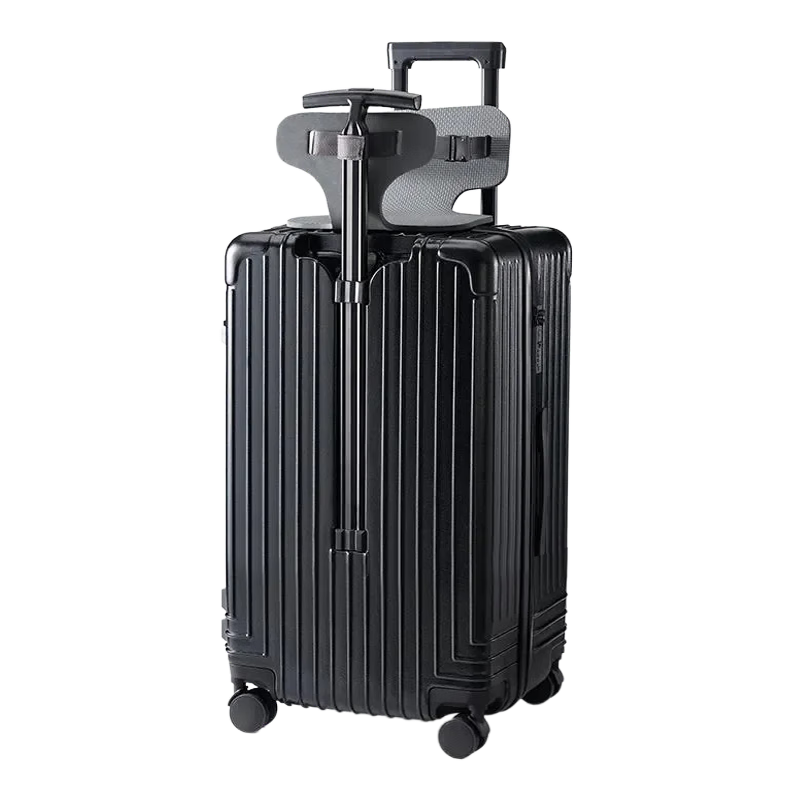 Paul Frank Mom's Luggage, Children Can Sit on It, Large Capacity Suitcase with Wheels, Baby Stroller, 24-Inch Backrest Travel Case