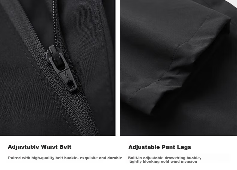 CAMEL Fleece-Lined Hiking Pants, Three-In Autumn And Winter Warm Mountaineering Ski Pants, 0045M Phantom Black, Men's M 24