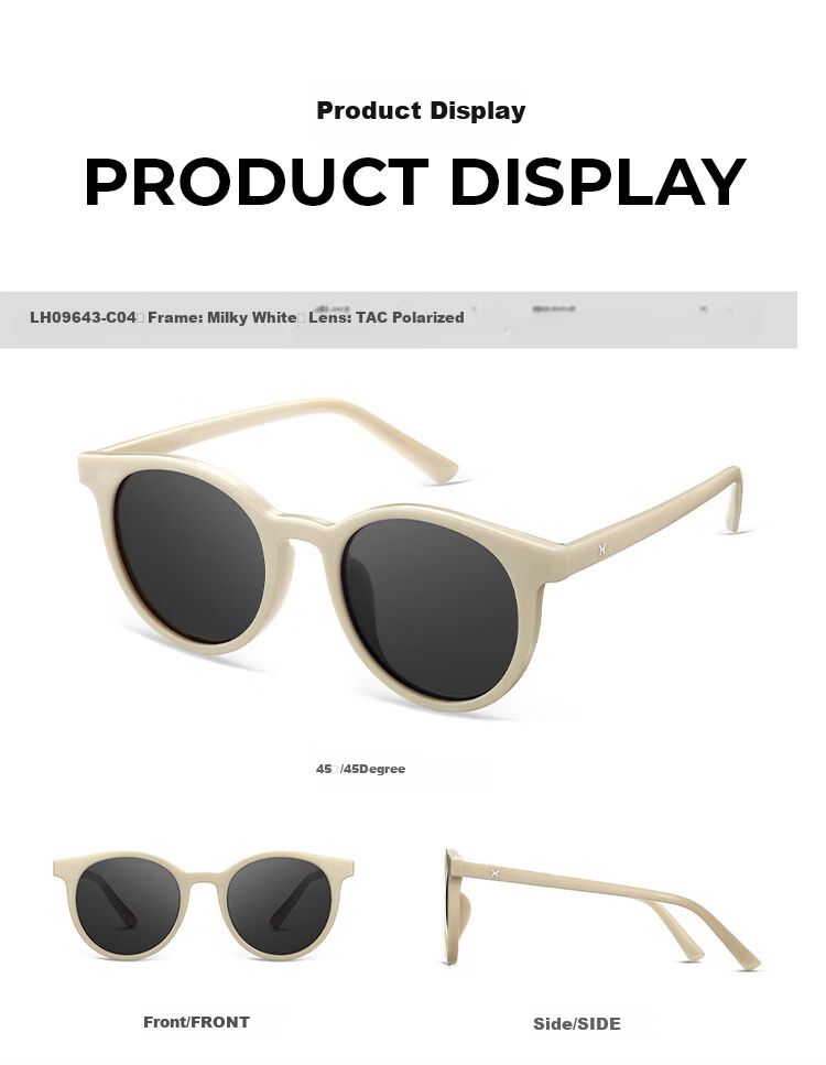 LOHO 2026 New Polarized Sunglasses for Women, Round Frame Driving Sunglasses, UV Protection Eyewear, Trendy Face-Slimming Hiking Glasses 8