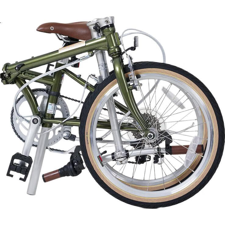 DAHON 20-дюймовый складной велосипед из хромомолибденовой стали, 7 скоростей, для мужчин и женщин, студенческий ретро-велосипед HAC071, оливково-зеленый