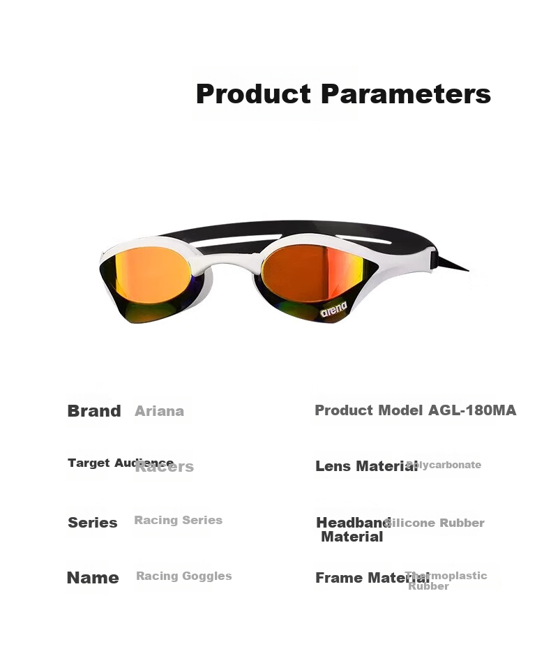 Arena High-Definition Anti-Fog Coated Racing Swim Goggles Professional Competition Training Fitness Swimming Glasses 11
