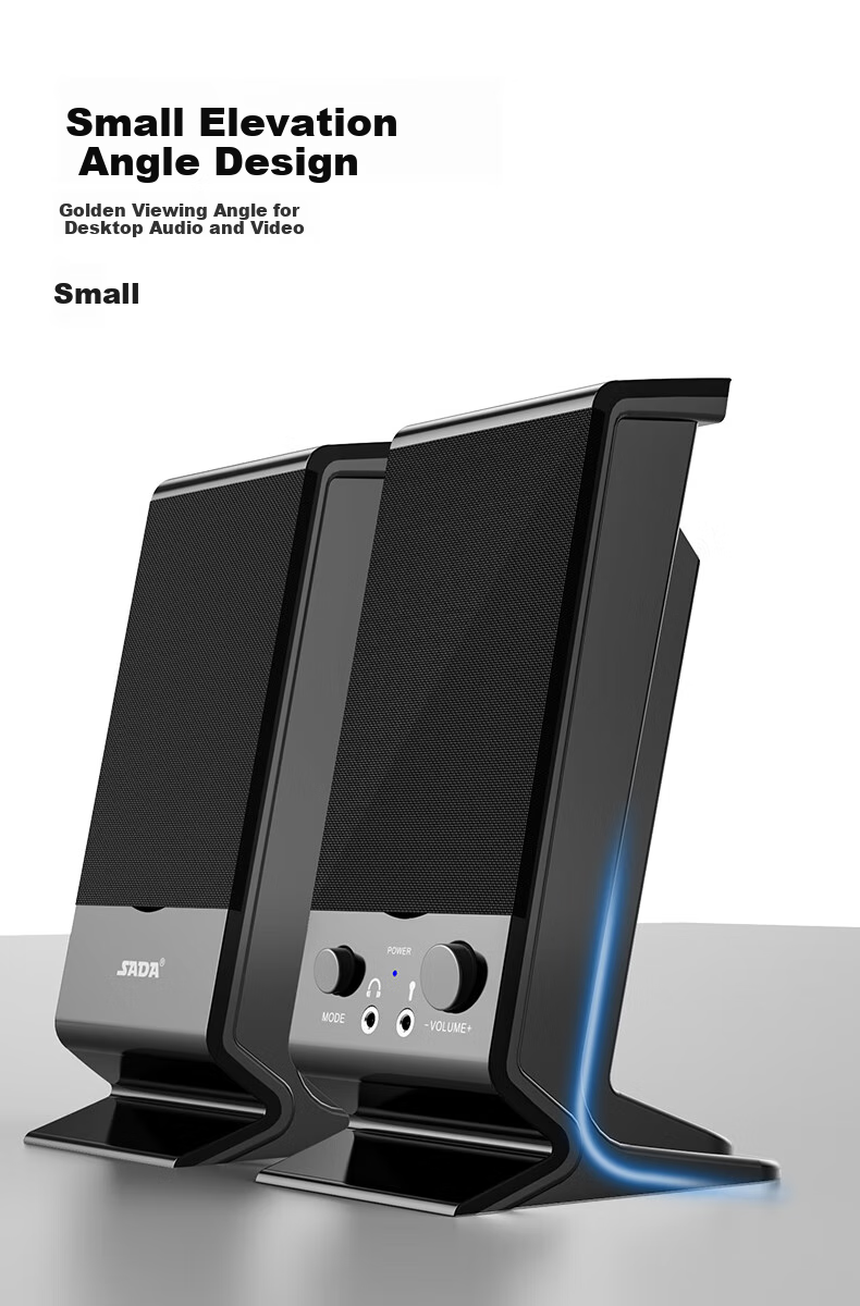 Saida SADA Microphone, Computer Speaker, Headphones for Home Use, Small Bluetooth Speaker, Desktop And Laptop 2.0 Subwoofer, Multimedia Desktop Speaker V-112 4
