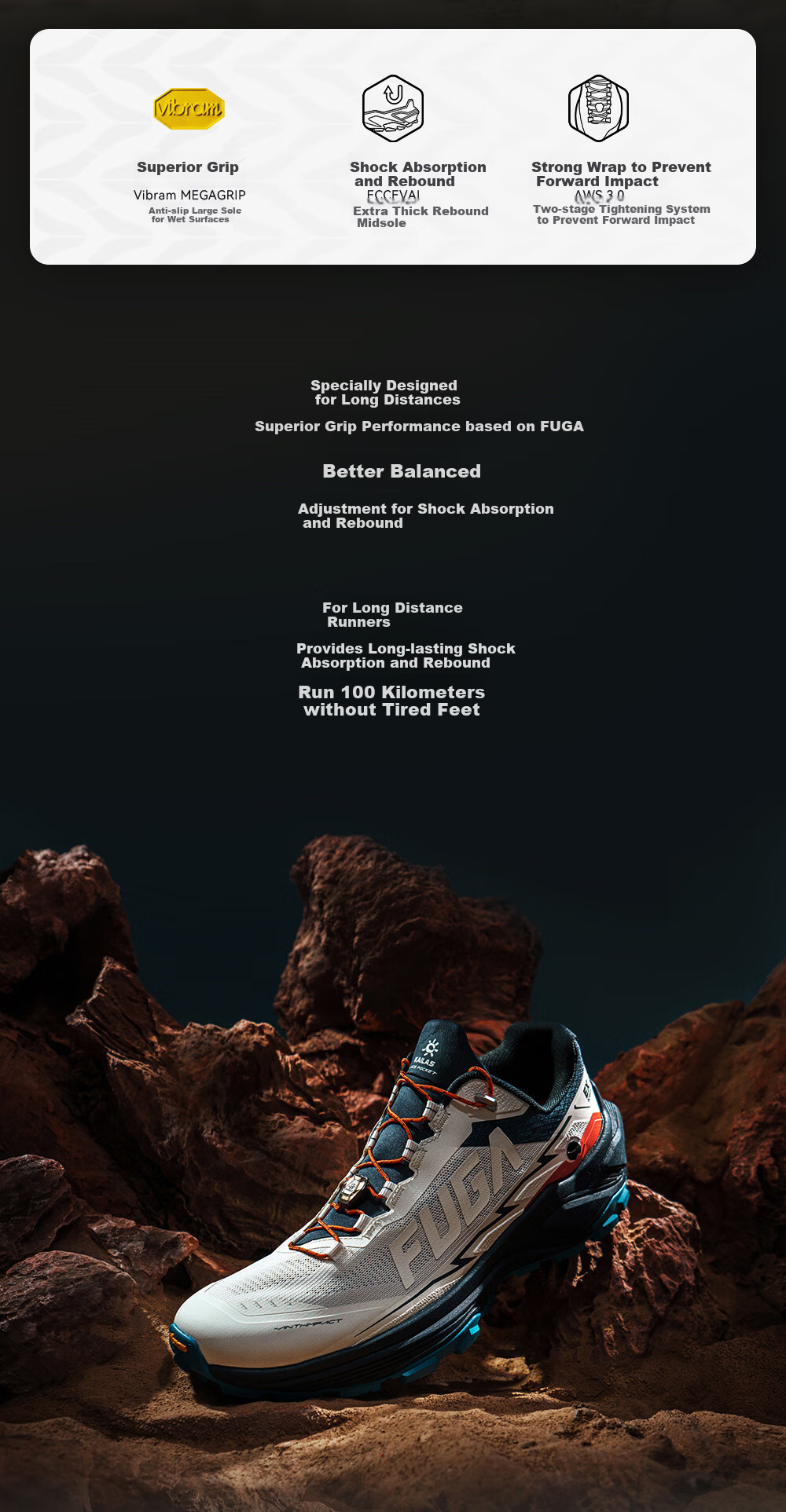 KAILAS FUGA [New Model] Kailash FUGA EX3 Breathable Shock-Absorbing, Non-Slip Low-Top Trail Running Shoes for Me 2