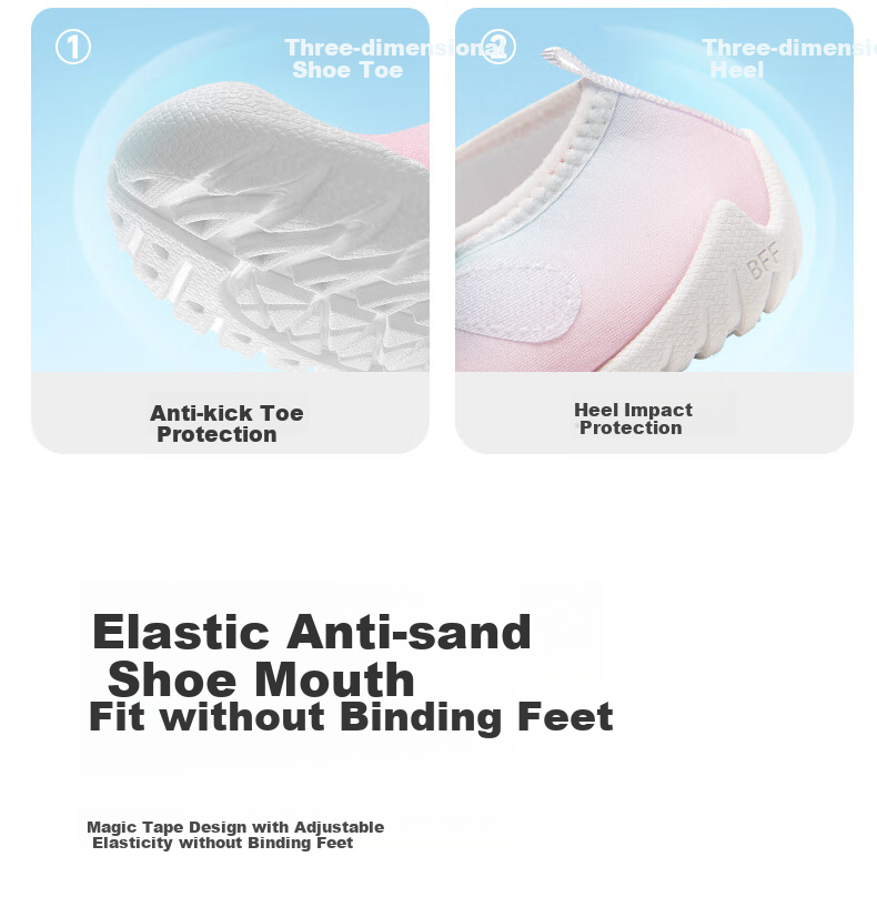 B.Duck Children's Beach Shoes, Boys And Girls Swimming Shoes, Non-Slip Breathable Anti-Puncture Outdoor Stream Tracing Shoes 4