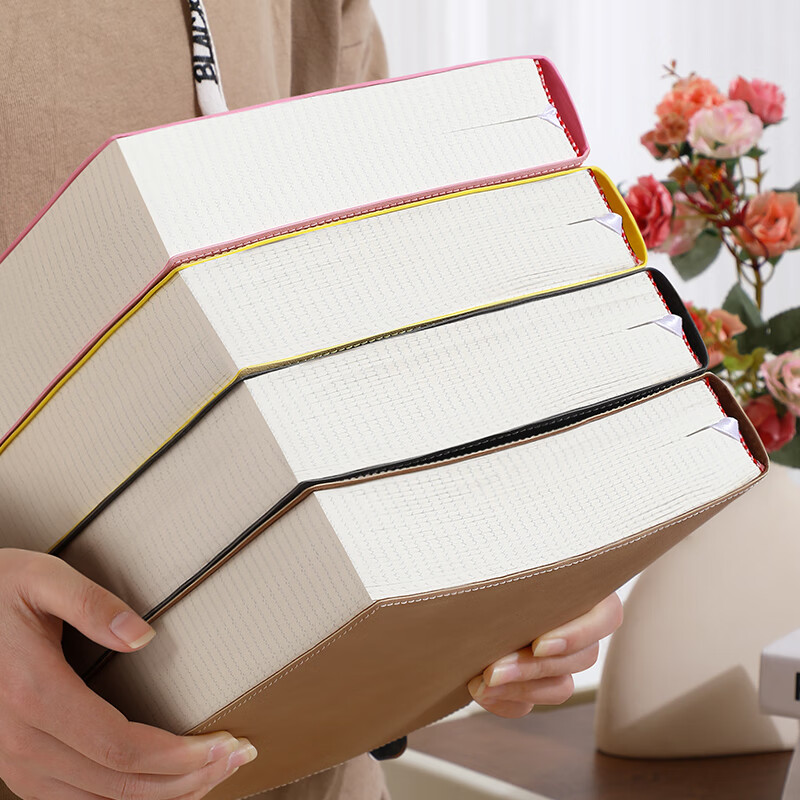 Jiaranheng [Lasts 2 Years] B5 Extra Thick Notebook, Aesthetically Pleasing Soft Cover, 16K Journal, 380 Sheets, 760 Pages, College Student Exam Preparation Notebook, Grid Paper Inner Pages, Customizable