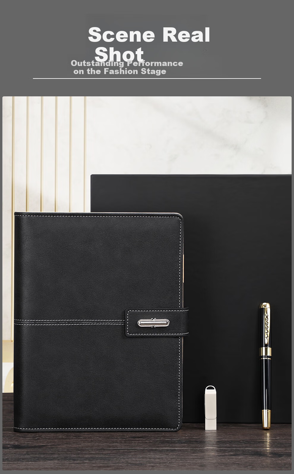 Jiaranheng Teacher's Day Gift Loose-Leaf Notebook Business Notebook Gift Box Set High-End Simple A5 Journal Corporate Meeting Gift for Male And Female Teachers Souvenir Customizable Red 14