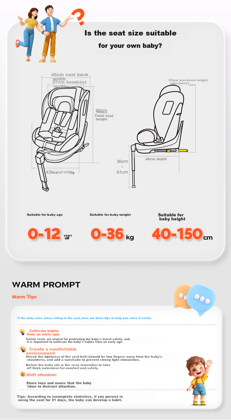 Innokids Child Safety Car Seat for Ages 0-12, Intelligent Ventilation, Heating, 360° Rotation, I-Size Certified IK18, Misty Gray 1