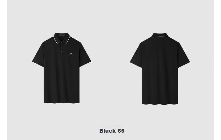 HLA Short-Sleeve Polo Shirt for Men, Light Business Classic Series, Turn-Down Collar, Summer 8