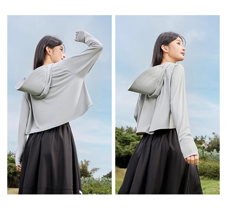 Langsha Women's Ice Silk Cooling UV Protection Sun Jacket Lightweight Breathable Comfortable Outdoor Shawl Skin Jacket 23