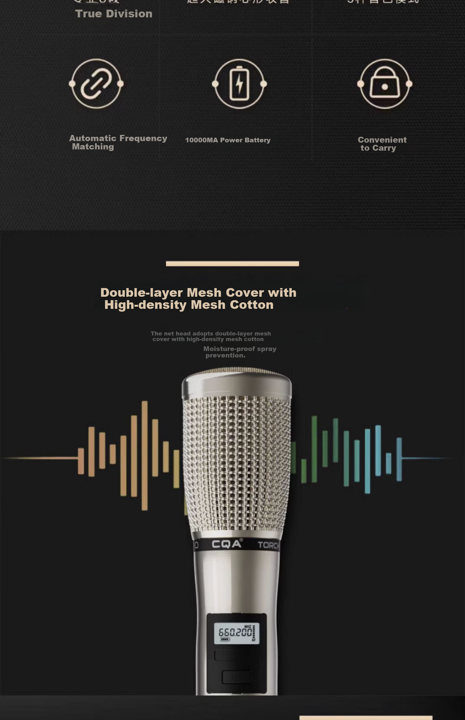 CQA Torch Wireless Microphone, Ickb So8 Sixth Generation Sound Card Kit, Mobile Phone Outdoor Live Streaming, Computer Universal, Streamer Singing, Quanmin K Song Live Streaming Equipment Complete Set 2