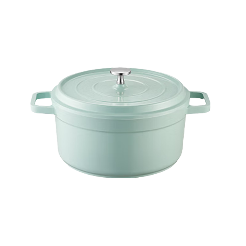 JD Original Ceramic Enamel Pot, Soup Pot Stew Pot, Low-Pressure Cooking Seafood Pot, Soup Pot, Housewarming Gift, 24cm Gree