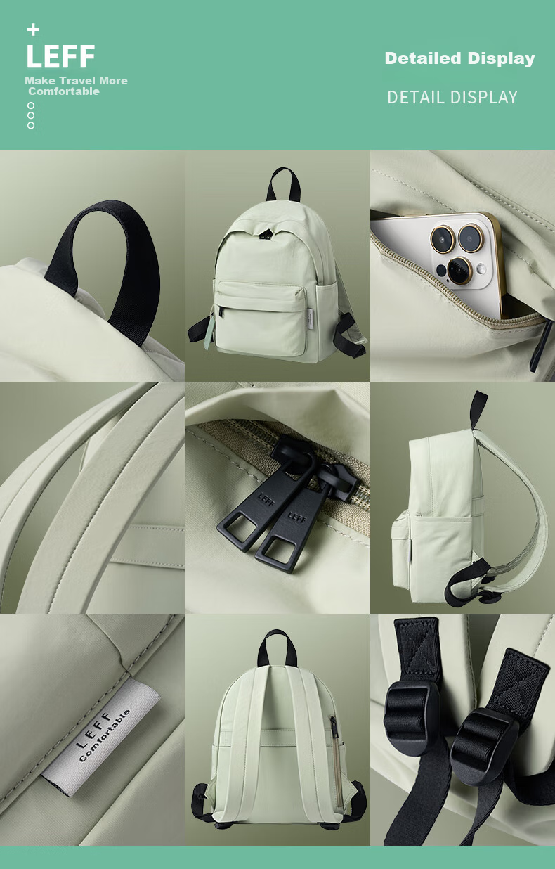 Laifu Outdoor Hat Brim Bag, Women's Casual Canvas Backpack for College Students, 11-Inch Fashionable Versatile Shoulder Bag 17