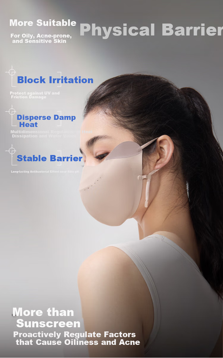 Beneunder 3D Protective Sun Protection Face Mask, Sun Protection Mask with V-Shaped Face Support And Moisture-Wicking SS216 5