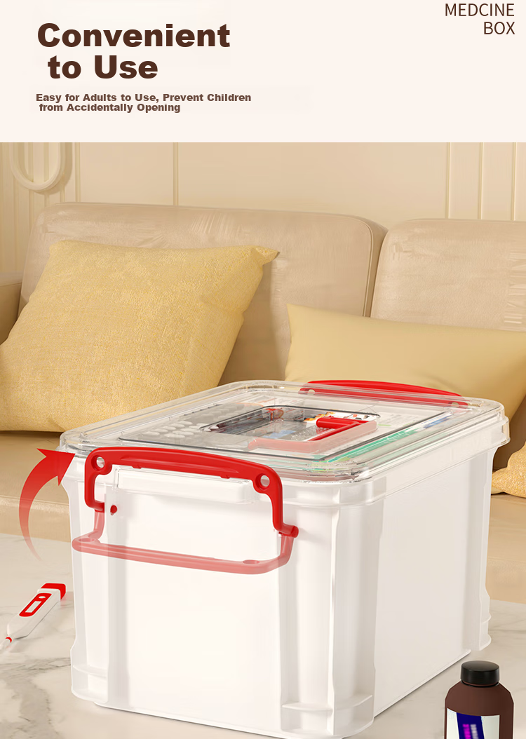SPACEXPERT Medicine Storage Box, Organizer Container, Household Medical Cabinet, Storage Bi 6