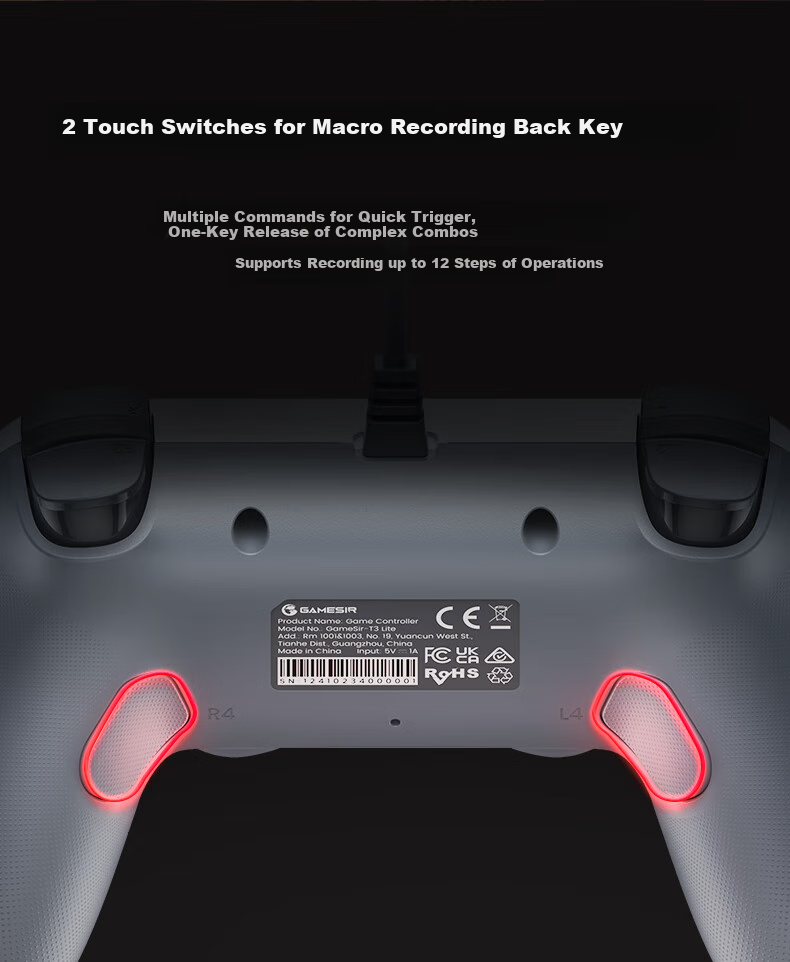 GAMESIR Linghu Symmetrical Architecture Switch2 Game Controller PC Computer Steam Wired Controller for NS Mobile TV Black Myth: Wukong Shooting Racing Fighting Two-Player Formatio 12
