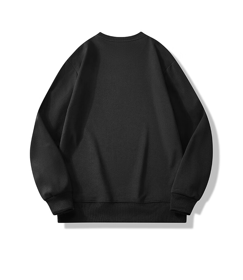 JEEP SPIRIT Sweatshirt for Men, Spring And Autumn Fashion Round Neck Long Sleeve T-Shirt, Loose Versatile Casual Pullover for Men, Black 4XL 8