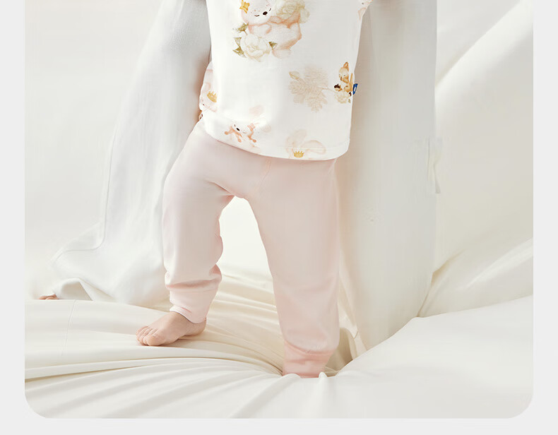 Babycare Camellia Children's Homewear Modal Baby Pajamas Autumn Underwear Set Hugging Panda 80 4