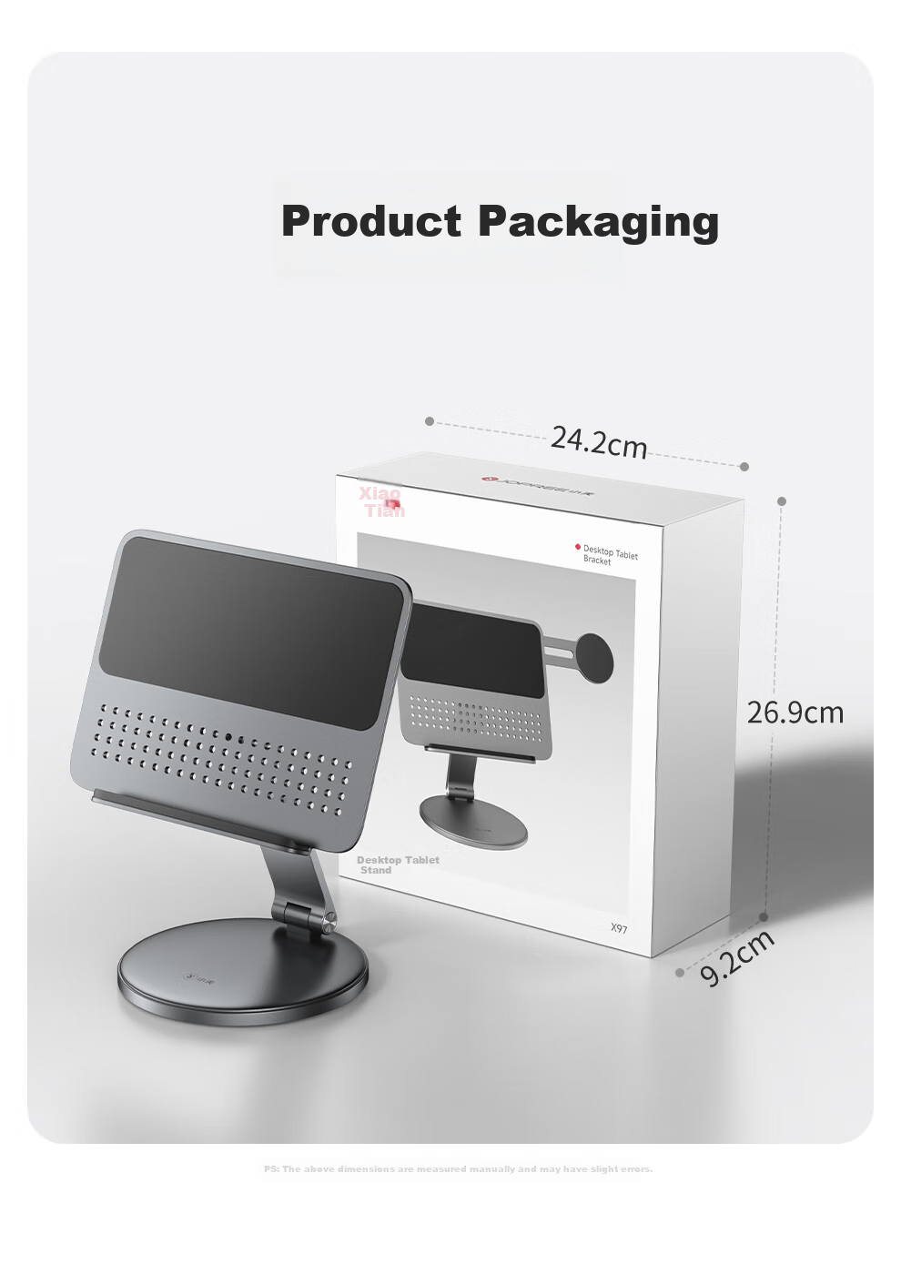 Xiaotian Phone Stand, Desktop IPad Tablet Support Stand, Aluminum Alloy, 360-Degree Rotating, Foldable Tablet Stand, Metal, Adjustable Height, Live Streaming And Drawing, 2025 New Model 15
