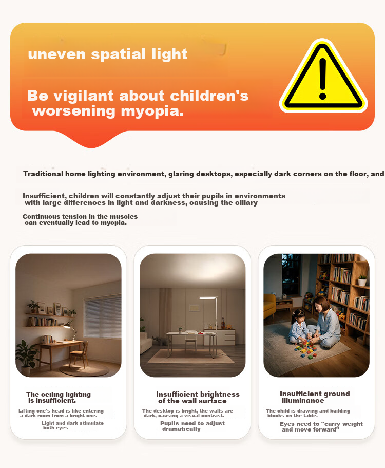 Haishibao Red Light Eye Protection Floor Lamp, Full Spectrum Children's Study Smart Floor Lamp, E5B-140W with Installation Included 7